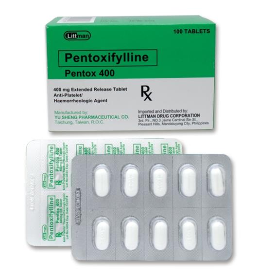 PENTOX 400 Pentoxifylline 400mg Extended Release Tablet 1 s price